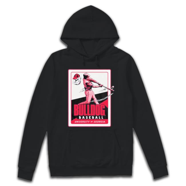 Official University Of Georgia Baseball Card Pocket Shirt