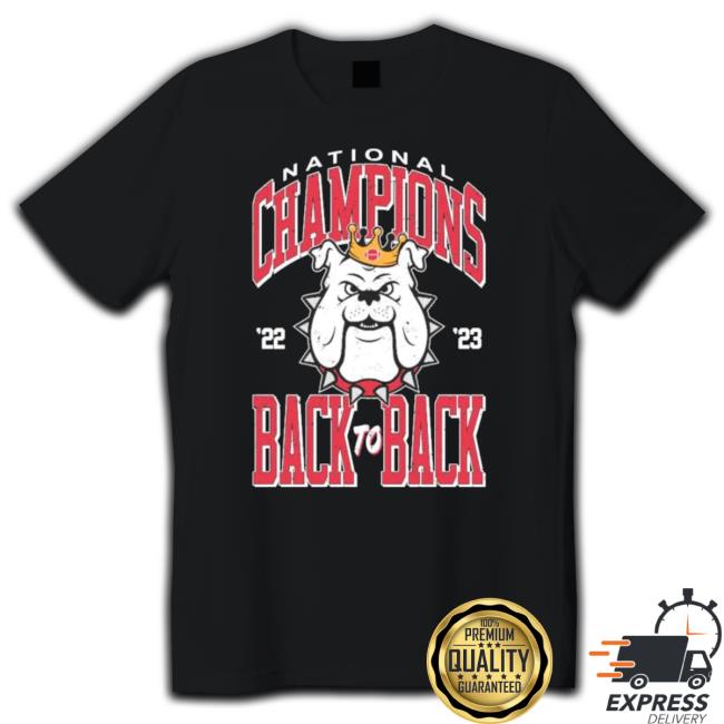 Georgia Bulldogs National Champions 2023 Back To Back Gauge T- shirt