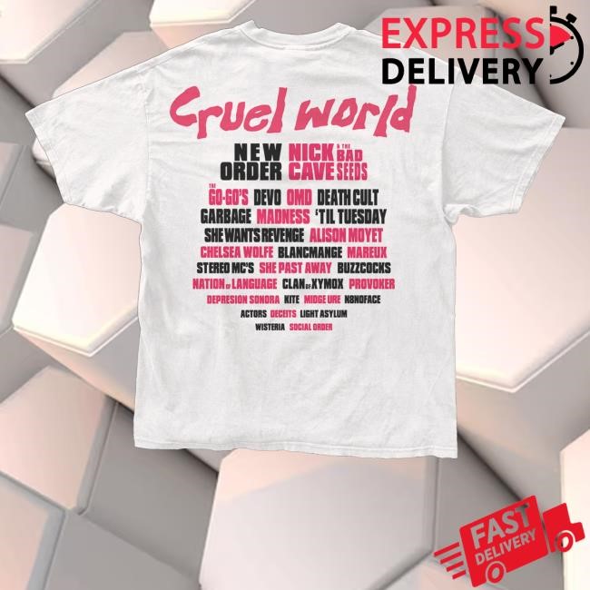 Official Cruel World Cherubs Lineup Tee