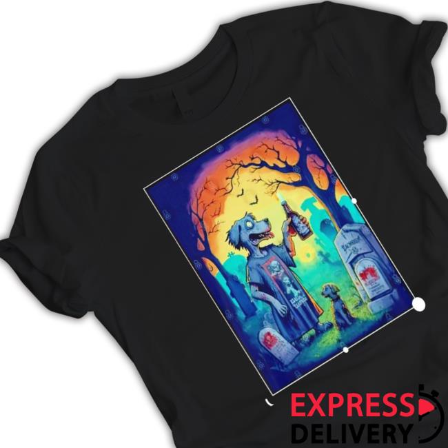 Halloween Pumpkins Puppy With Beer Tee Shirt