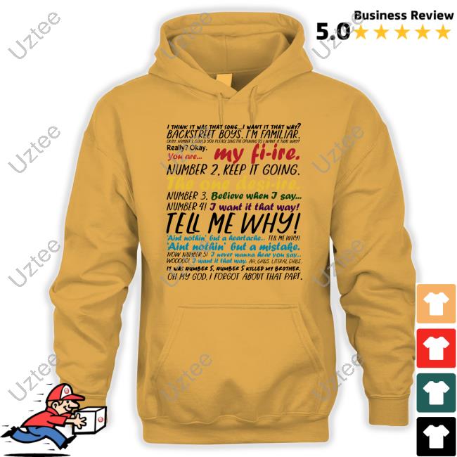 Inky Apparel Creations I Think It Was That Song I Want It That Way Tell Me Why Hoodie Whatapeeling
