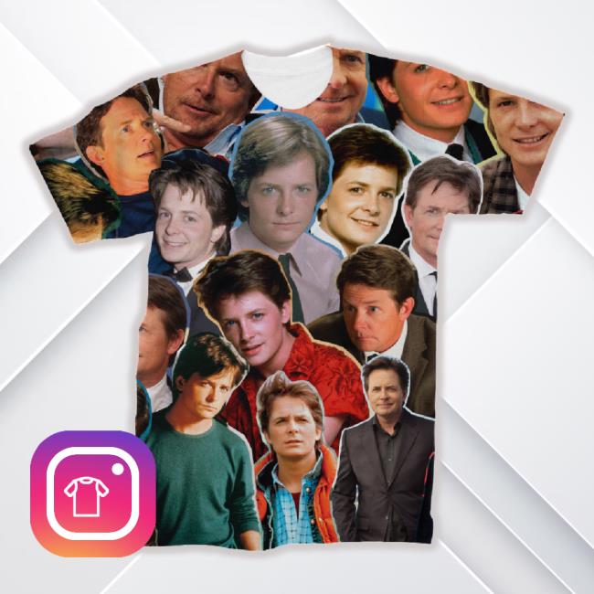 Michael J. Fox 3D Collage Face Classic Shirt