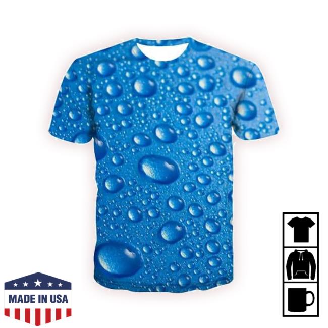 Kykuclothing Water T-Shirt Men Psychedelic Shirt Print Blue T-Shirts 3D Gothic Tshirts Novelty Harajuku Sweatshirt