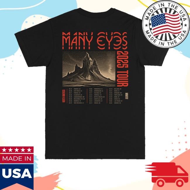 Manyeyesmusic Merch Spring 2025 Tour Shirts