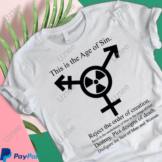 This Is The Age Of Sin Reject The Order Of Creation Tank Top
