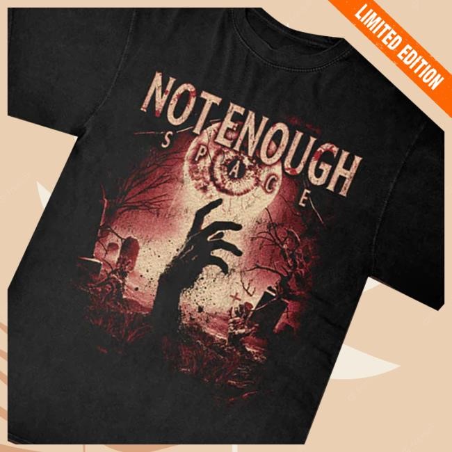 Not Enough Space Merch Store Graveyard Zip Up Hooded Sweatshirt