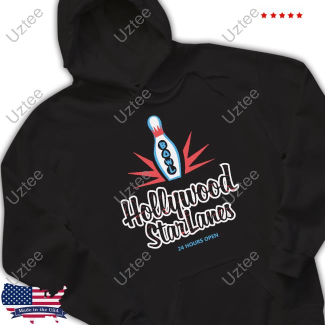 Robert Smith Wearing Hollywood Star Lanes 24 Hours Open Sweatshirt