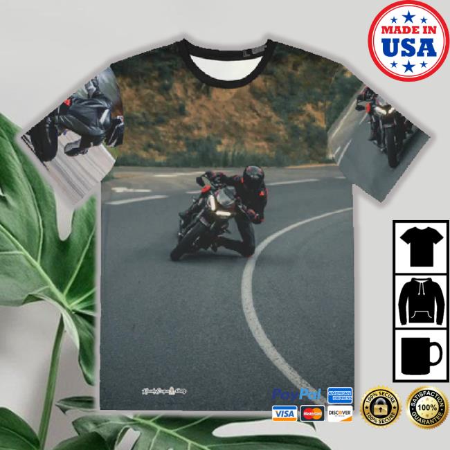 Black Sportbike Men's Polyester Tee Shirt (Aop)