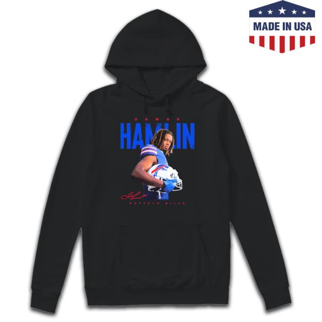 Damar Hamlin Buffalo Bills Signature Hoodie Damar Hamlin Buffalo Bills Signature Tee
