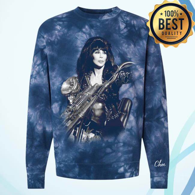 Official Merch Bar Cher Navy Tie Dye Hoodie MerchBar