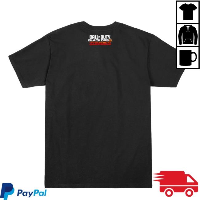 Call Of Duty Store Call Of Duty Black Ops 6 Zombies Red Logo Black Crewneck Sweatshirt