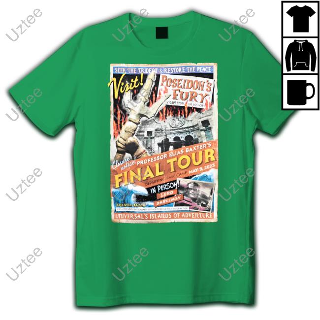 Universalorlando Store Poseidon's Fury Final Tour Adult Sweatshirt Universalorlando Store Poseidon's Fury Final Tour Adult Long Sleeve Tee