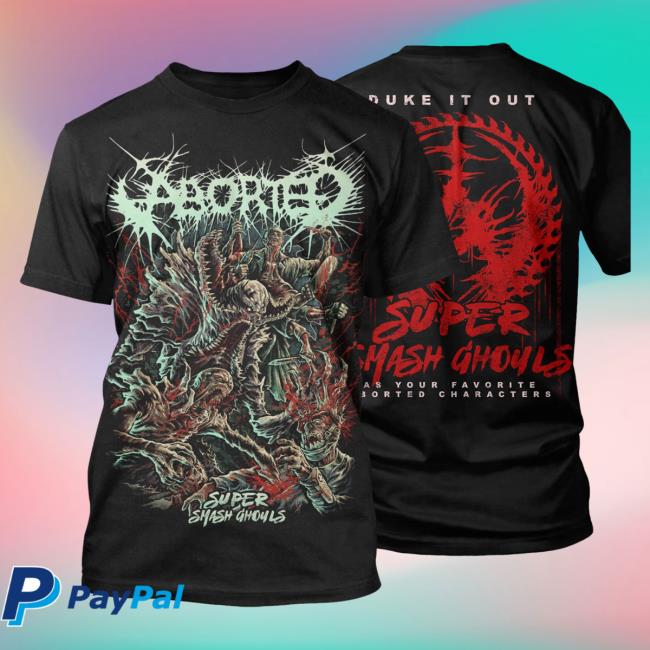 Official Indie Merch Store Shop Aborted "Super Smash Ghouls" Attractive Shirt IndieMerchStore