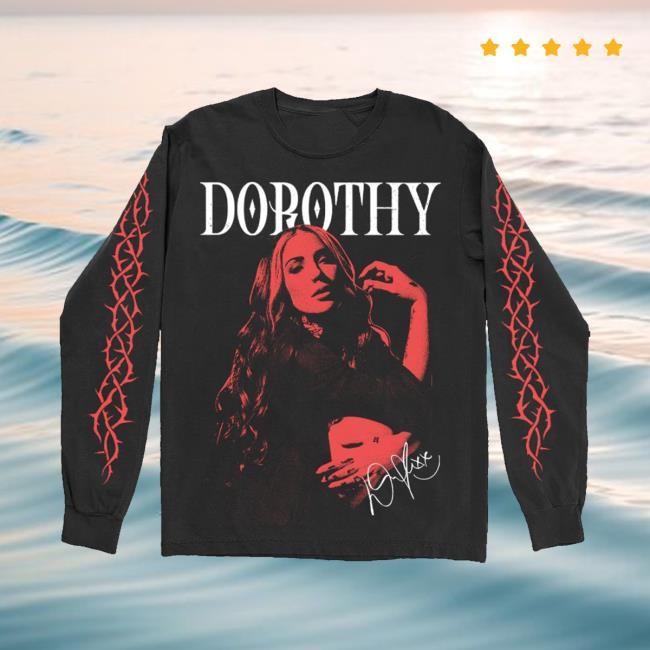Dorothy Fire Store Red Portrait Long Sleeve (Black) Hooded Sweatshirt