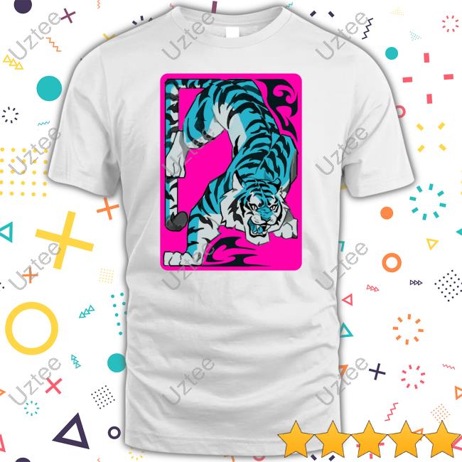 Mawili Tiger Pink Border Hooded Sweatshirt