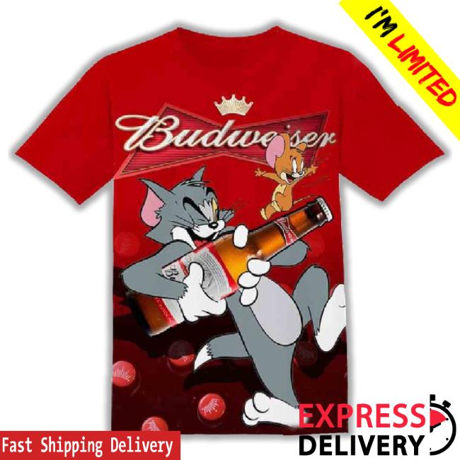 Budweiser Tom And Jerry 3D Sweatshirt All Over 3D Printed Shirts