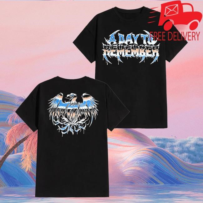 Official Impericon Merch A Day To Remember Chrome Bird Tee Shirt