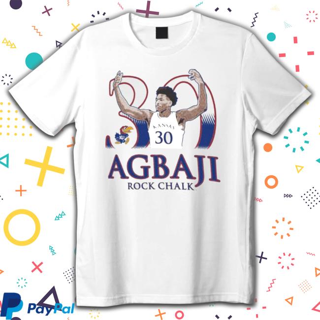 Agbaji Players Rock Chalk Jayhawks Crewneck Sweatshirt