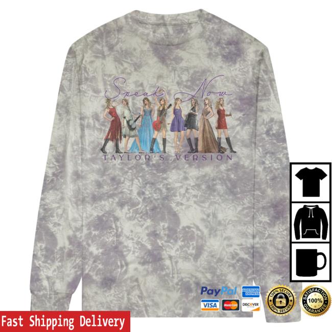 Official Spotify Merch Store Taylor Swift Speak Now (Taylor's Version) Eras Tie Dye Long-Sleeve TaylorSwift Shop