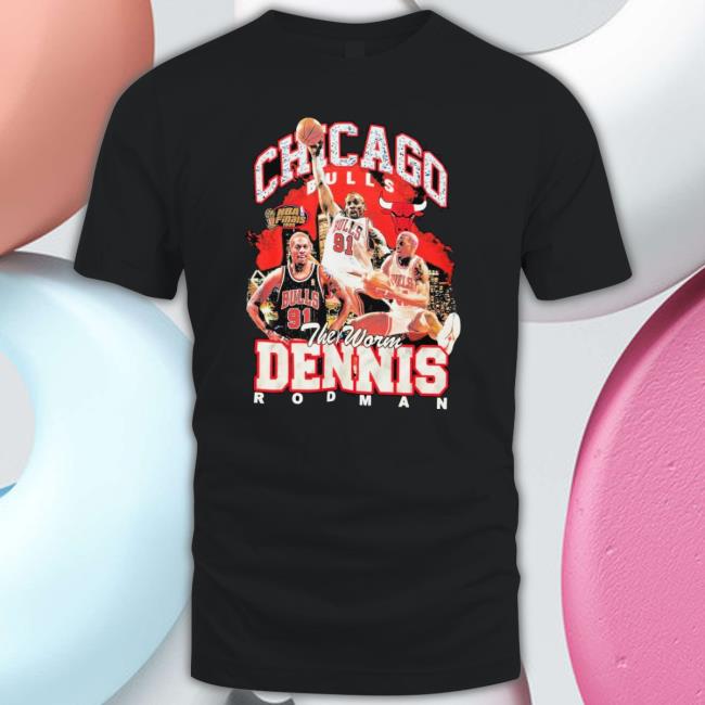 Dennis Rodman Chicago Bulls Mitchell & Ness Hardwood Classics Bling Concert Player Unisex Sweatshirt