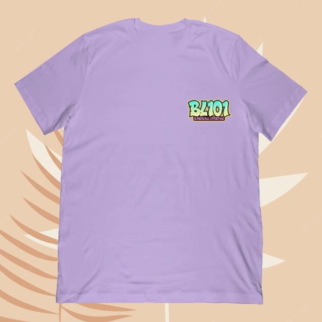 Official Baseball Lifestyle 101 Merch Graffiti Tag Man Tee Lavender Crewneck Sweatshirt