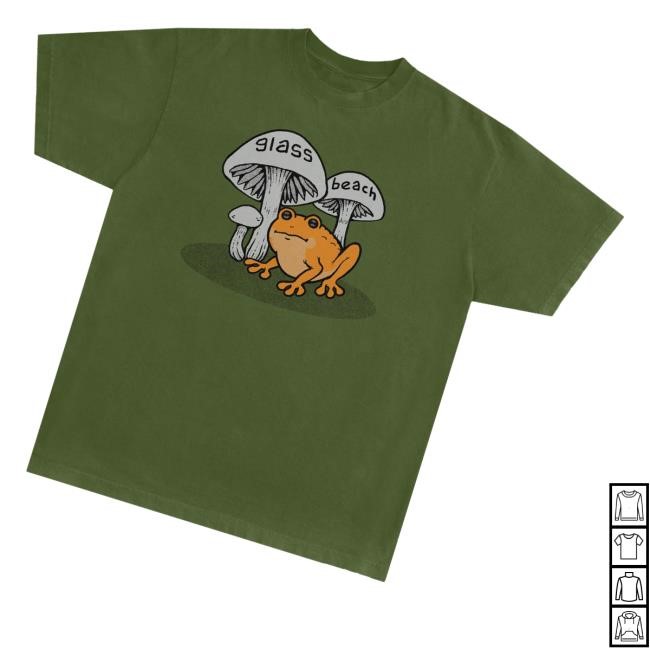 Official Glass Beach Merch Frog-Shroom Hoodie Sweatshirt