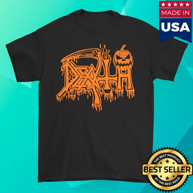 Rockabilia Merch Death Halloween Classic Logo Tee Shirt Rockabilia Merch Death Halloween Classic Logo Crewneck Sweatshirt