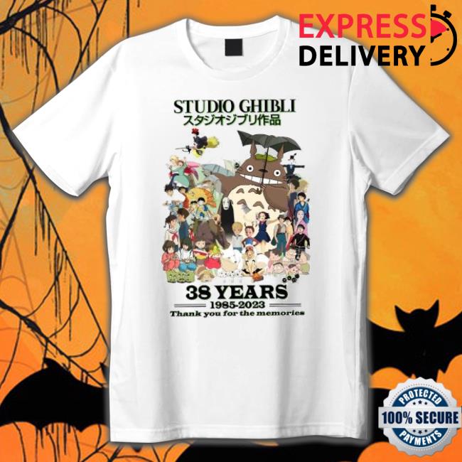Studio Ghibli 38 Years 1985-2023 Thank You For The Memories Shirt