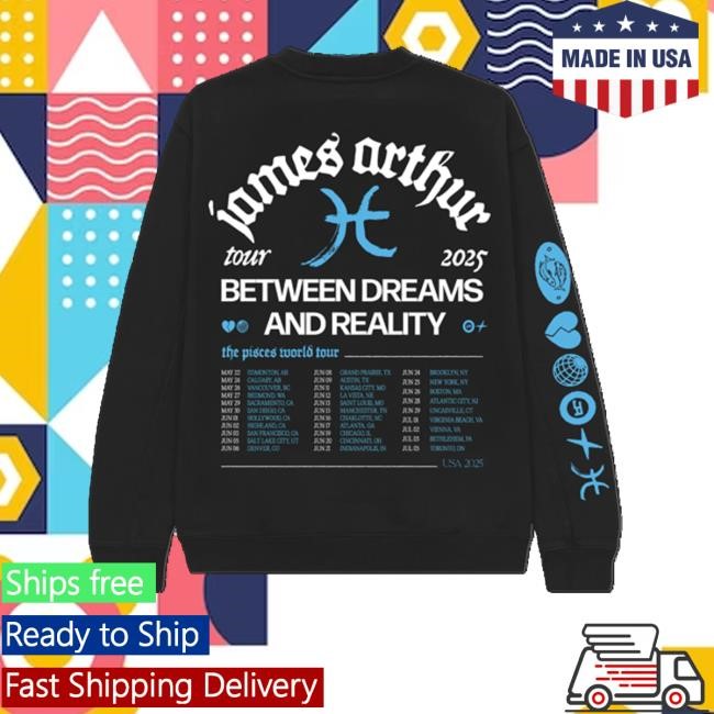 James Arthur Official Merch Pisces Black Sweaters