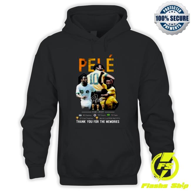 Pele 1940-2022 Thank You For The Memories Signature Shirts