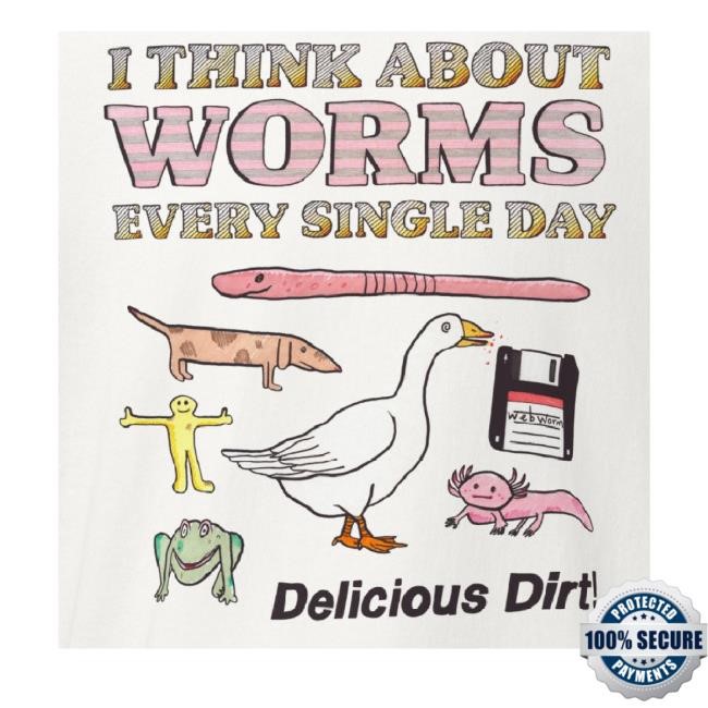 Webworm Merch I Think About Worms Hoodie