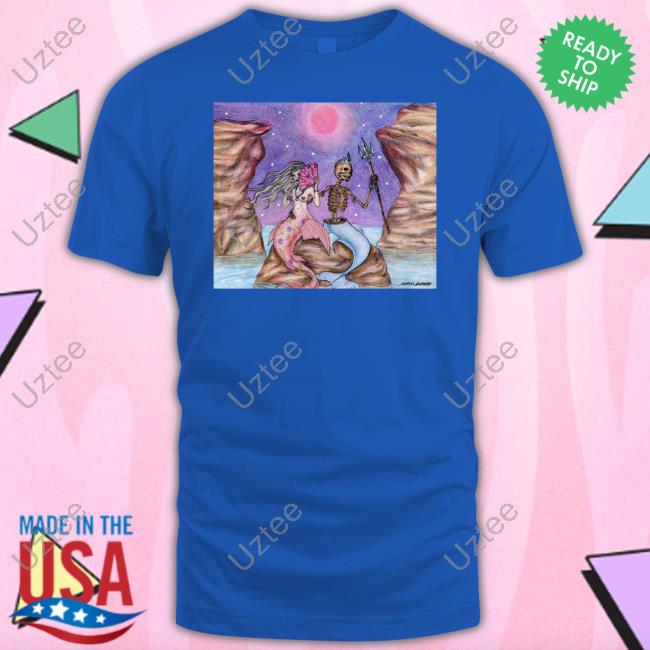 Marcos Alvarado Sea Of Love T Shirt Marcosalvarado Mermaid & Skull Marcos Alvarado Sea Of Love T Shirt