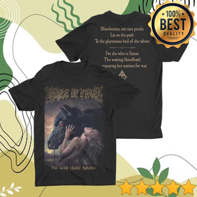 Official Night Shift Merch Indie Merch Store Cradle Of Filth - The Great Harlot Babylon Tshirt NightShiftMerch IndieMerchStore