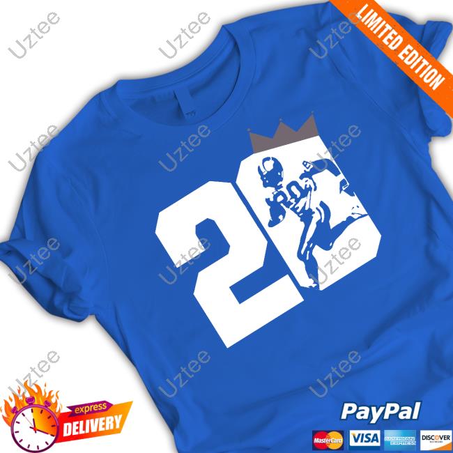 Marshall Mathers Wearing Barry Sanders 20 Long Sleeve T Shirt