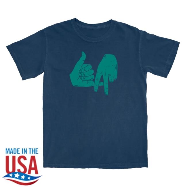 Dirty Coast Merch Los Angeles Helping Hands Navy Short Sleeve Tee