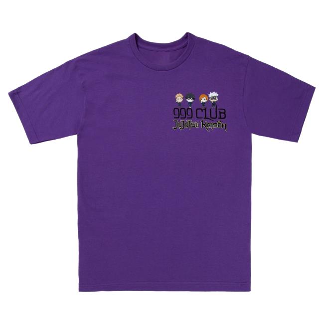 Official 999 Club Juice Wrld Merch Store 999 X Jjk Chibi Crew neck Purple 999Club Clothing JuiceWrld