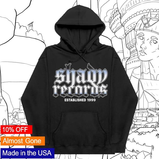Shady Records Merch Store Shady Records Chrome Logo Hooded Sweatshirt