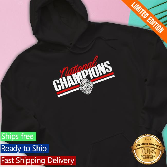 Georgia Bulldogs National Champions Script Block Classic Shirt Georgia Bulldogs National Champions Script Block Tee