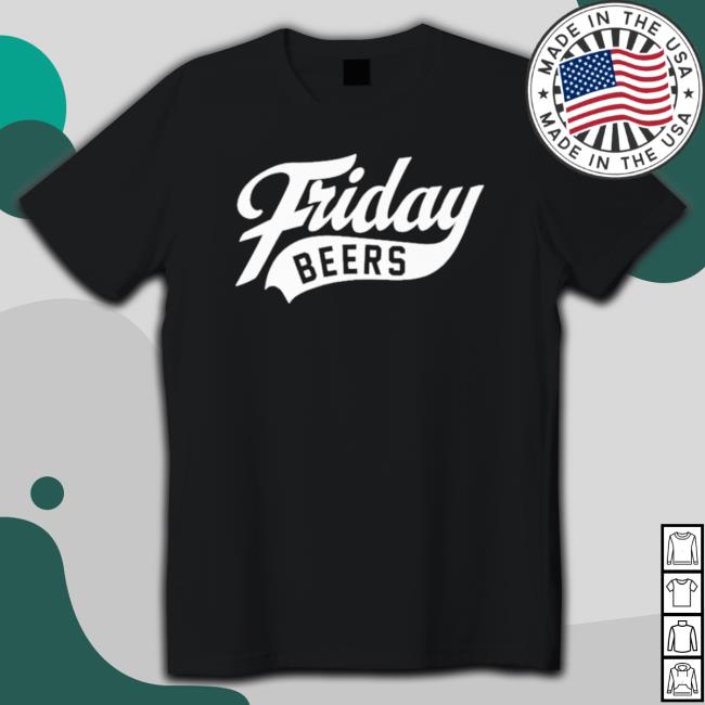 Official Friday Beers Signature Hoodies Blue Long Sleeve Shirt
