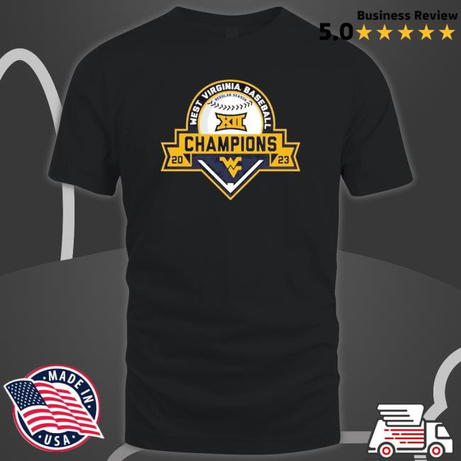 Official West Virginia Mountaineers Blue 84 2023 Big 12 Baseball Regular Season Champions Shirt
