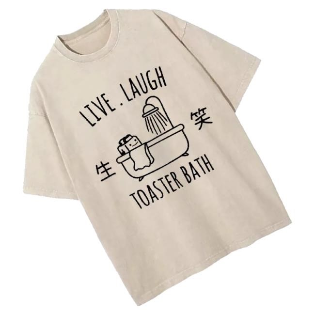 Tokyo-Tiger Live Laugh Toaster Bath Washed Sweatshirt