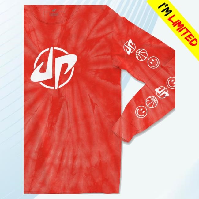 Dude Perfect Merch Triple Double Tie Dye Long Sleeve Tee (Red) Hoodie