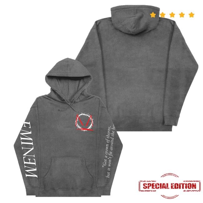 Eminem Merch Mtbmb Lyric Hoodie (Grey Pigment Dye) Crewneck Sweatshirt