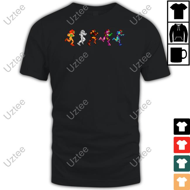 Evolution Of Samus Metroid Pixel Art Hoodie