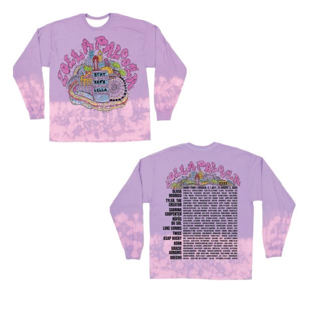 Lollapalooza Merch Store Shop Skyline Lineup Shirt