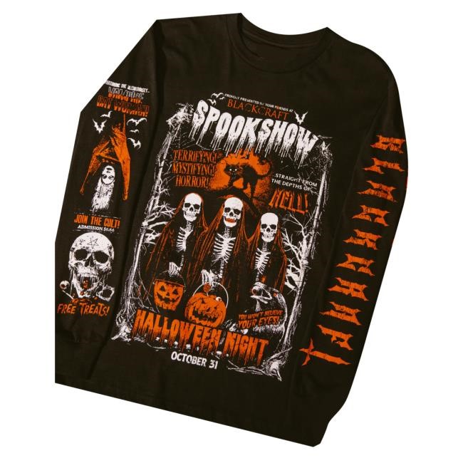 Official Blackcraft Cult Clothing Merch Store Shop Spookshow Hooded Sweatshirt Blackcraft Spookshow Halloween Night