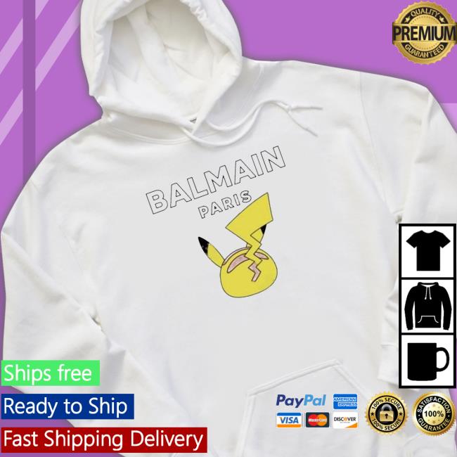 Design Balmain Paris Pikachu Limited Edition shirt, hoodie, tank top, sweater and long sleeve t-shirt