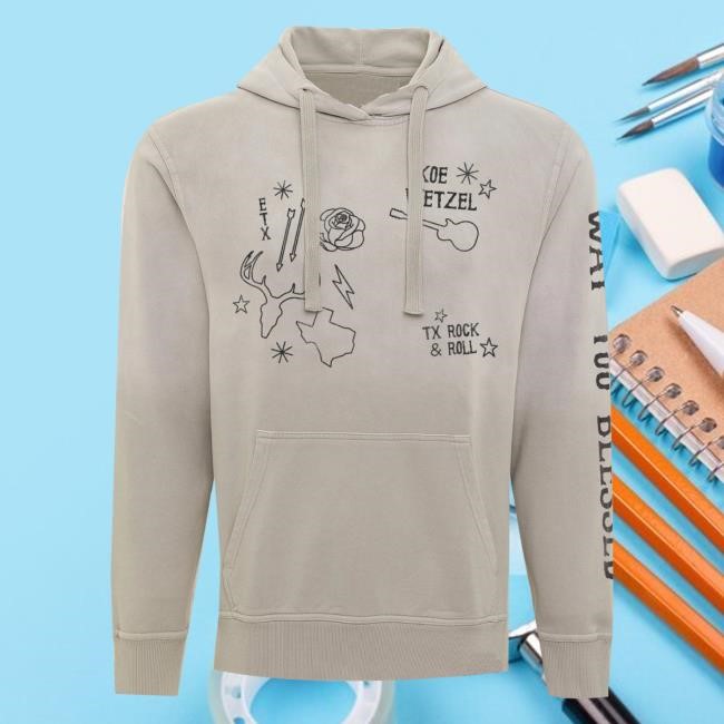 Original Koe Wetzel Store Way Too Blessed Vanilla Hooded Sweatshirt