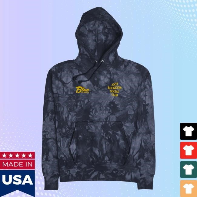 Anti Buckeyes Social Club Champion Tie-Dye Long Sleeve Shirt Blue By Ninety Shop