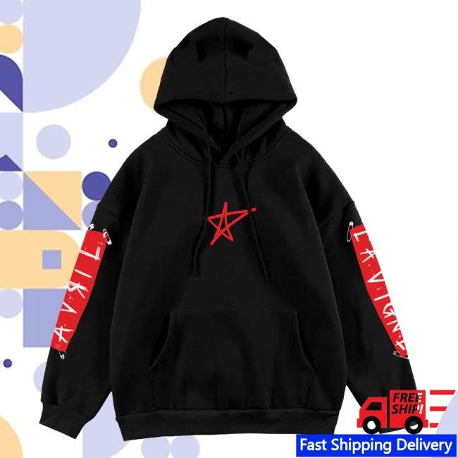 Avril Lavigne Merch Store Photo Devil Horn Long Sleeve Shirt